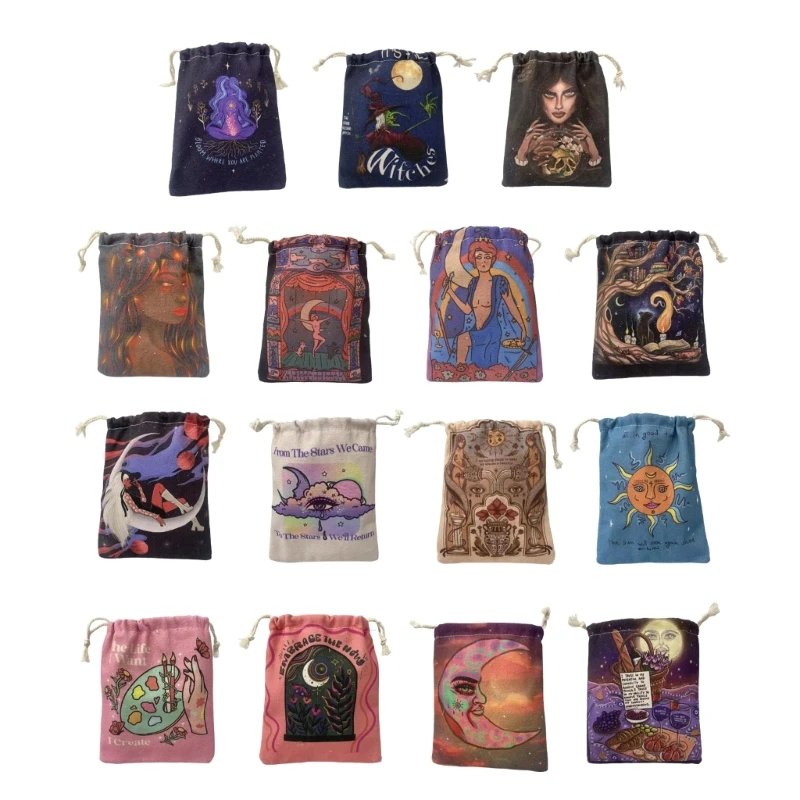 

Mini Drawstring Package Board Game Tarot Cards Storage Bag Table Deck Games