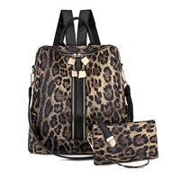 domil women pu leather leopard cow diaper backpack with purse waterproof larger capacity backpacks for travel school outside103