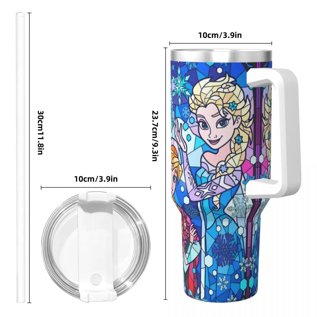 Белоснежная принцесса стакан из нержавеющей стали дорожные автомобильные