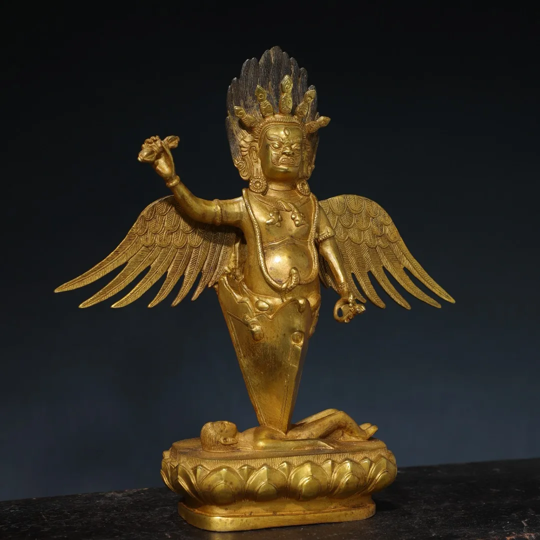 Коллекция тибетских храмов старое бронзовое позолоченное храм Будда Лэй