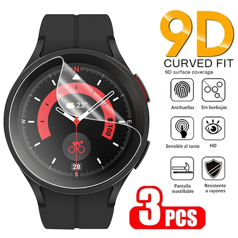 

3 шт. ультратонкая Защитная пленка для Samsung Watch 5 Pro 40 мм 44 мм 45 мм Watch 3 4 Classic 42 мм 46 мм защита для экрана ремешок