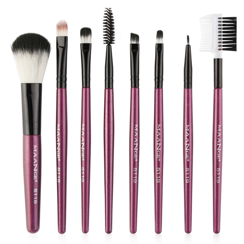

8pcs Makeup Brushes Set Eyebrow Eyeliner Blush Blending Eye Shadow Powder Foundation Lip Make Up Brush Tools Contour Brushes