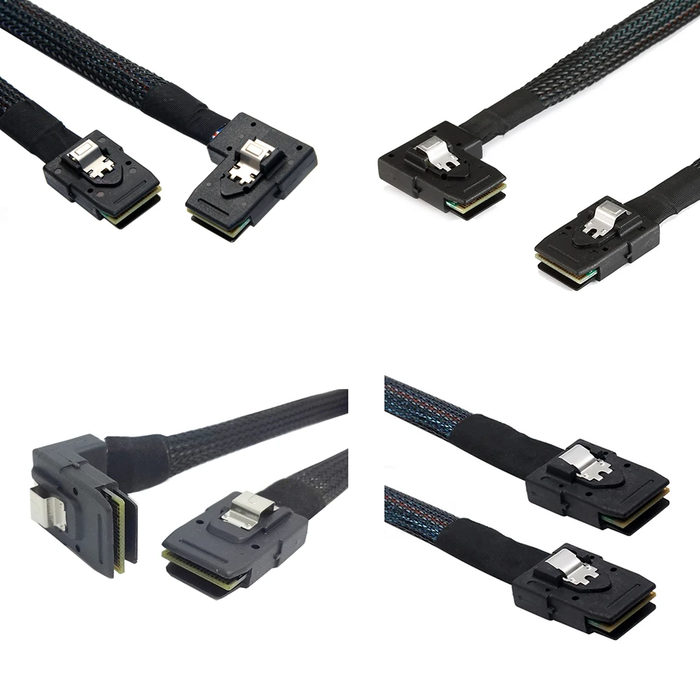 

mini SAS cable SFF-8087 to SFF-8087 Mini SAS 4i 36 Pin to 36Pin Right 90 Degree Angled Cable for hard drive Serial SCSI devices