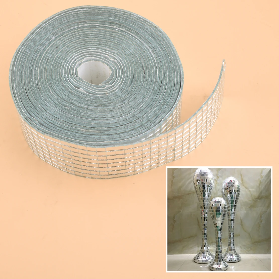 

5 м, серебристые зеркальные мозаичные наклейки для украшения дома