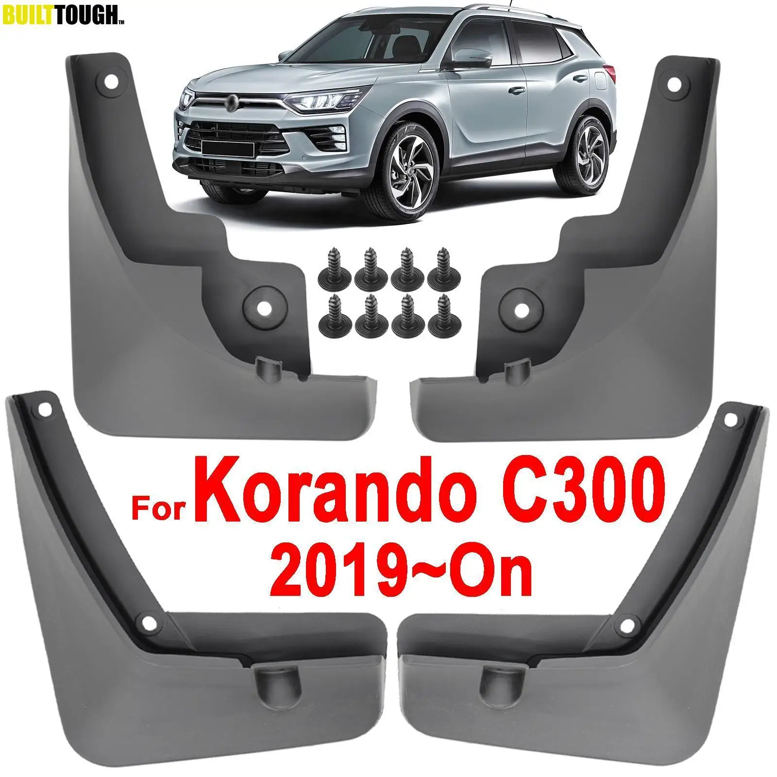 

Брызговики для Ssang Yong Ssangyong Korando C300 4-го поколения 2019 2020 2021, брызговики, брызговики, крыло, передний и задний стиль