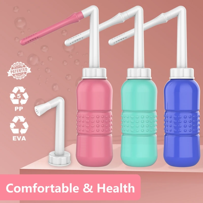 

2 Pcs Portable Handheld Bidet Sprayer Feminine Hygiene Clean Bottle Private Parts Flushing Device for Personal Cleaning
