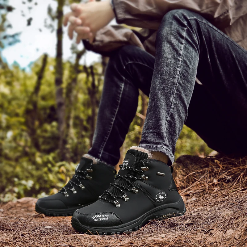 Army Green Men Waterproof Hiking Shoes Winter Tactical Military Boots Men Trekking Sneakers Outdoor Warm Camping Climbing Shoes