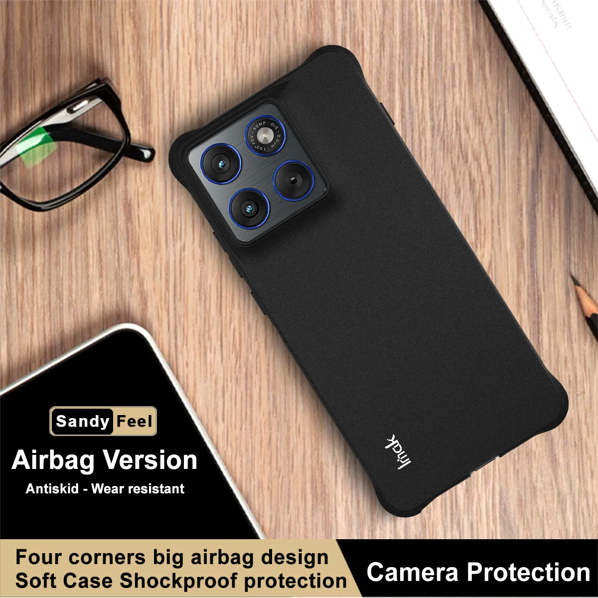 Фото Мягкий чехол для Moto Edge 70 X70 Air 5G, прозрачный, из ТПУ, противоударный, с приподнятыми краями, CA0002 №5