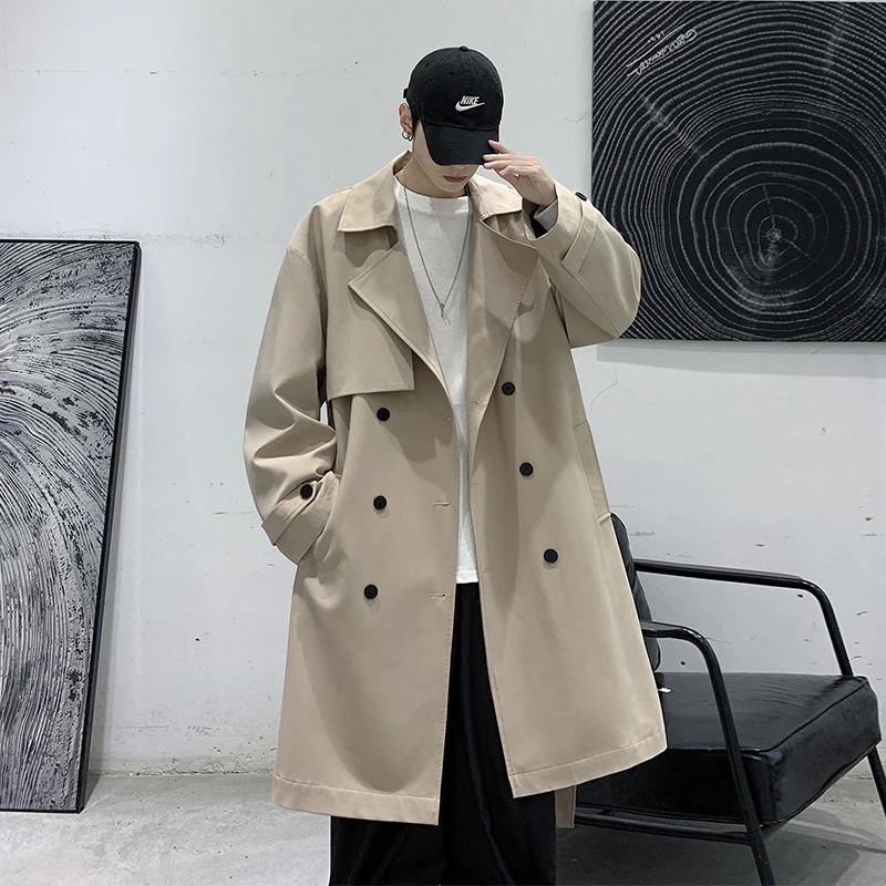 

Новинка осенний мужской длинный Повседневный тренчкот