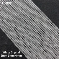 2mm 3mm 4mm natural stone high quality white crystal faceted beads for jewelry making diy necklace and bracelet accessories