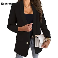 women elegant fashion blazers lapel collar retro jackets womens lightweight top outerwear sexy female clothing plus size s 5xl
