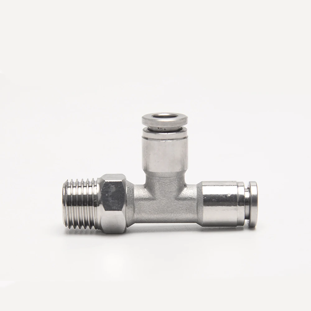 

Pneumatic PD Pipe Connector 4-16mm OD Air Hose BSPT Male Thread 304 Stainless Steel Push In Quick Connector Air Fitting Plumbing