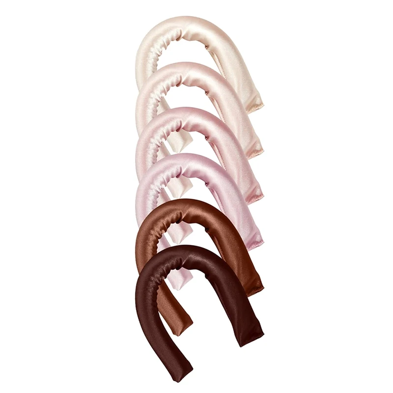 

6PCS Heatless Hair Curler For Hair Satin Covered Heatless Hair Curlers For Heatless Curls For All Hair Types Easy To Use