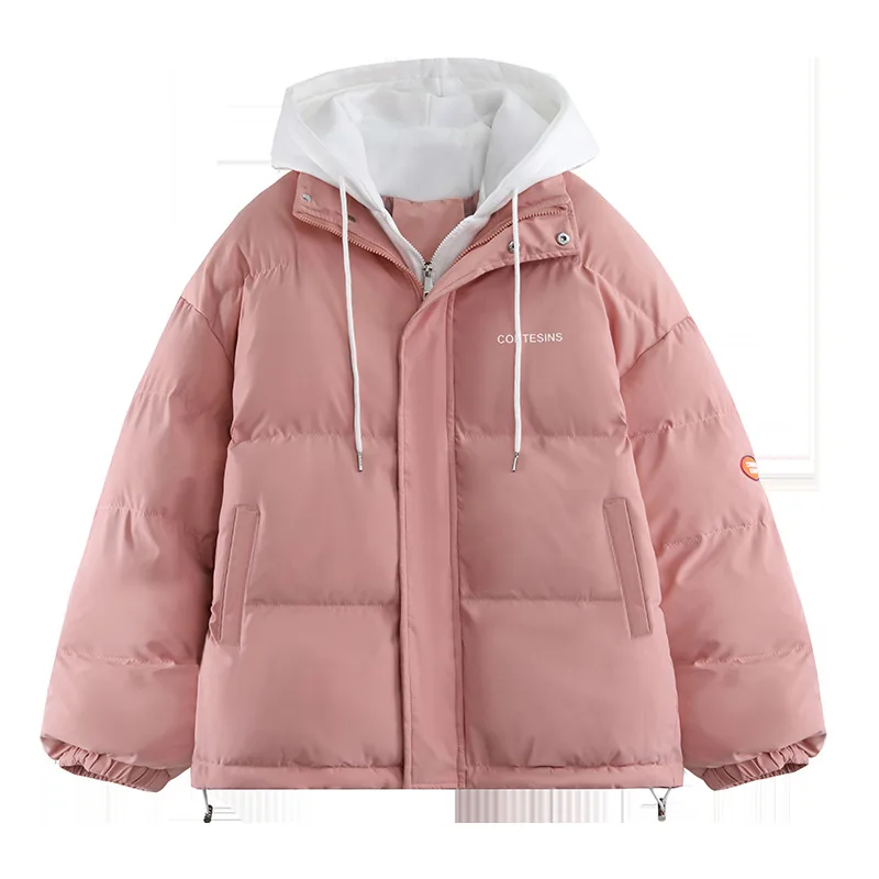 Winter Jacket Women Overcoat Thick Down Cotton Padded Short Parkas Oversize Casual Hooded Bubble Coat Female