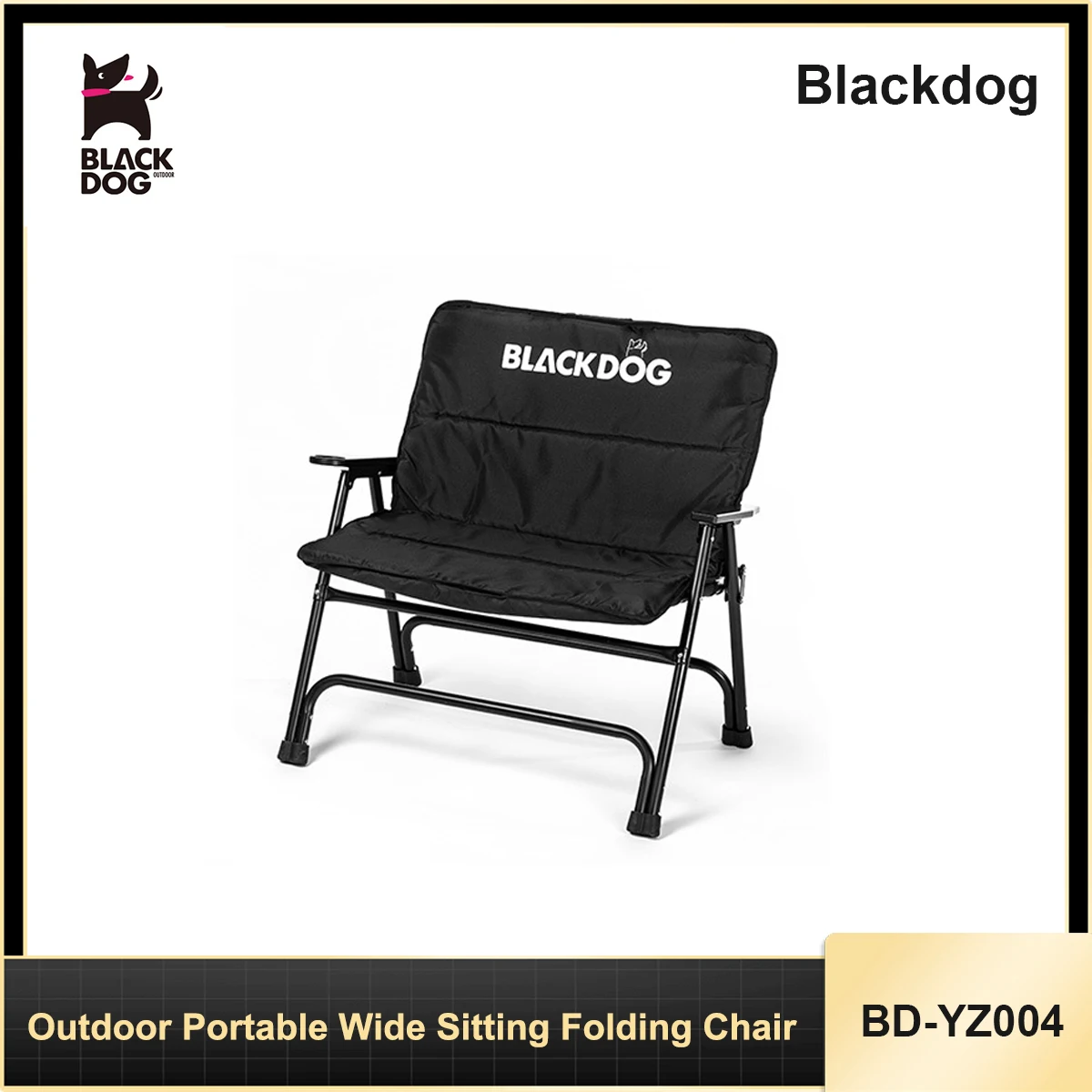 

Blackdog Outdoor Portable Wide Folding Chair BD-YZ004 Camping Aluminum Alloy Leisure Picnic Beach Backrest Chairs Fishing Stool