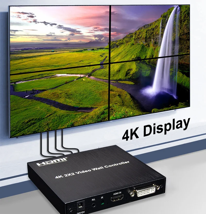 Настенный контроллер 4K 2x2 HDMI для телевизора, процессор 1080P 60 Гц 1X2 1X4 1X3 2X1 3x1 4X1, видеоконтроллер для стен, устройство для сшивания экрана