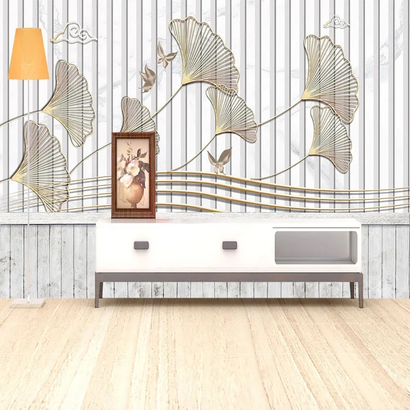 

Custom Any Size 3D Mural Wallpaper Modern Minimalist Nordic TV Background Wallpaper For Bedroom Walls Fresco Papel De Parede Art