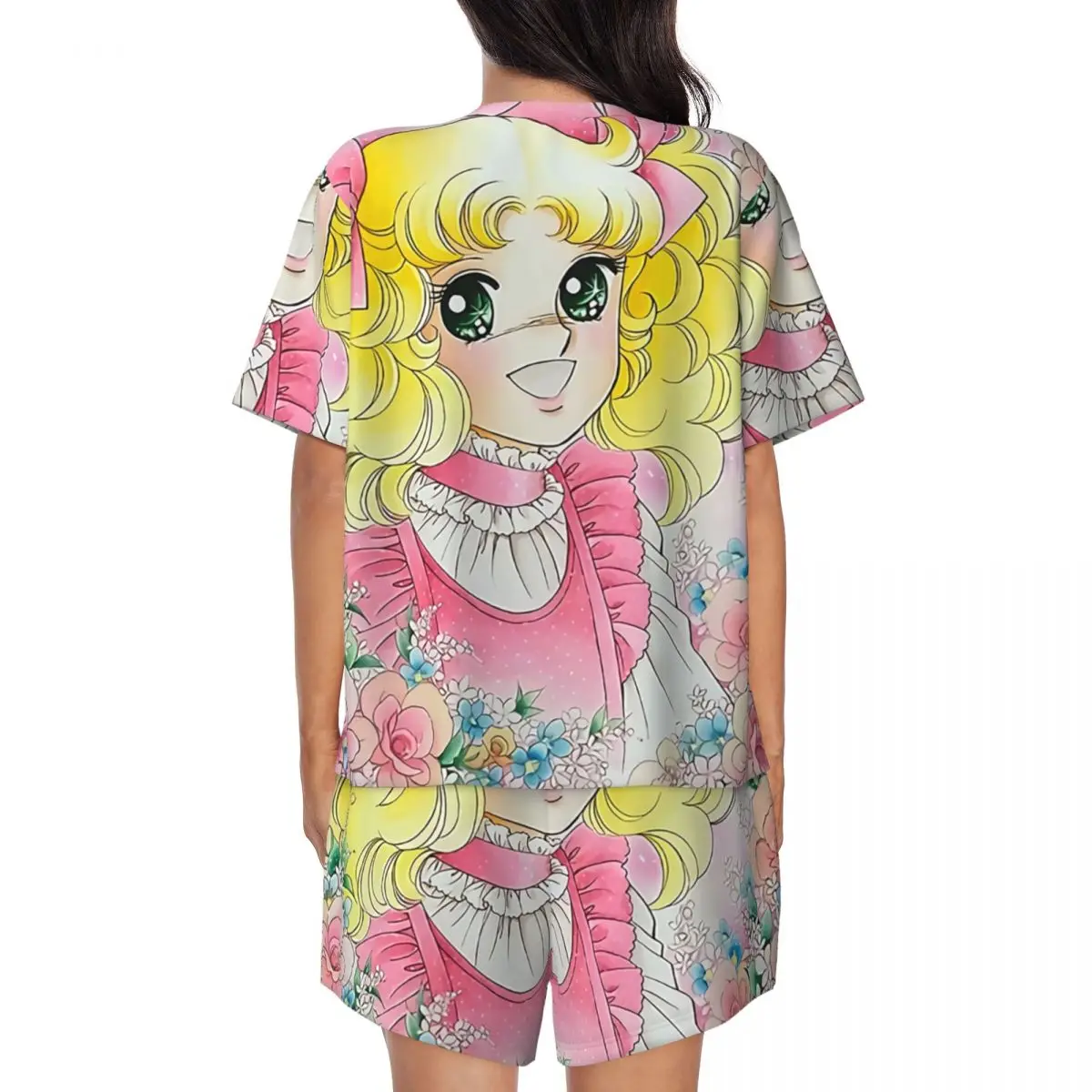Женский пижамный комплект конфетных цветов с принтом на заказ Аниме Манга наборы