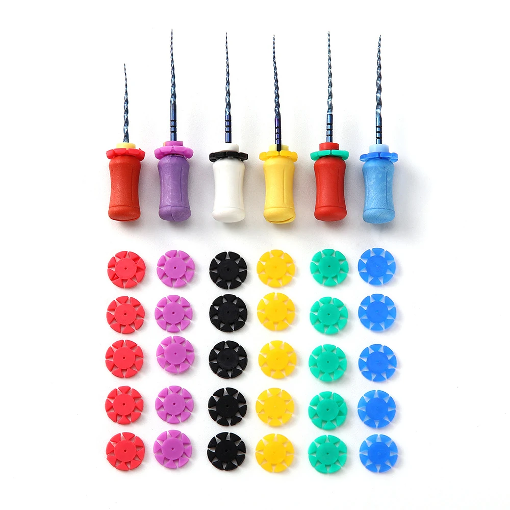 

100 Pcs Root Canal Files Stopper Dental Mark Ring Counting Rubber Stopper Disinfection Marking Circle