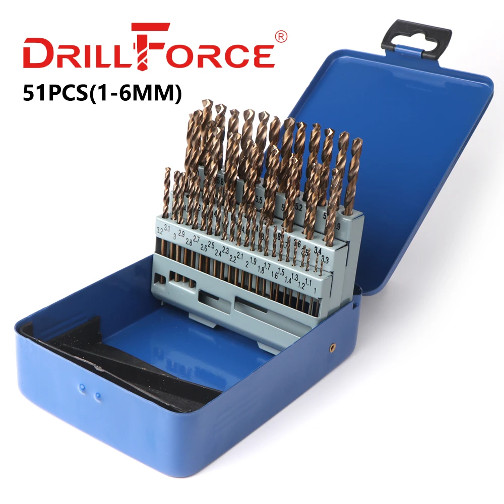 

Набор сверл DRILLFORCE M35 41/51 шт.
