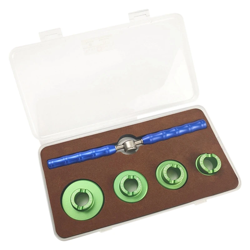 Kili 1Pcs Hand Wrench Watch Back Case Opener +4 Grooved Dies 20Mm 30Mm 33Mm 42Mm Repair Tool Set For Seamaster Watches