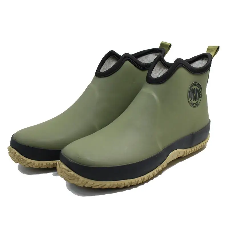 

Swonco Men Rubber Shoes Waterproof Rain Boots 2020 Autumn New Male Short Ankle Boots Waterproof Rianboots Shoes