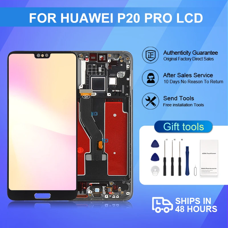 

1Pcs 6.1 Inch Display For Huawei P20 Pro Lcd Touch Panel Screen Digitizer CLT-AL00 CLT-AL01 Assembly With Tools Free Shipping