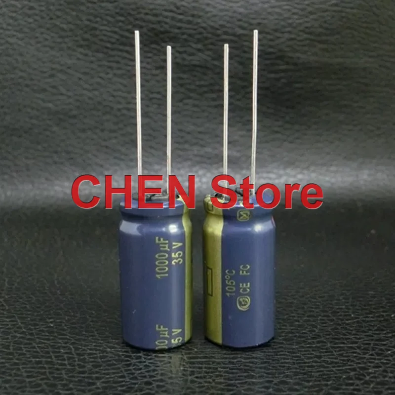Фото 20 шт./лот, оригинальные электролитические конденсаторы Matsushita FC 1000UF 35V 12.5X25MM 105C 35V1000UF, бесплатная доставка №3