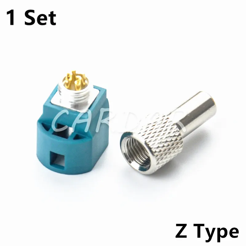 

1 комплект 4-контактных разъемов для камеры LVDS, автомобильная аудиоразъем, универсальный автоматический разъем Fakra, сборка переменного тока