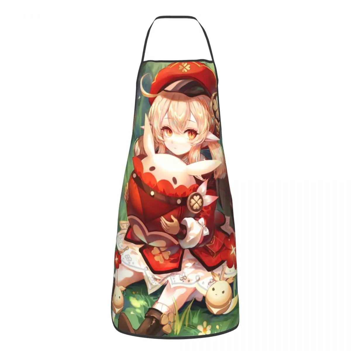 

Anime Cute Klee Kitchen Household Apron Antifouling Genshin Impact Acg Bib Tablier for Chef Barista BBQ Dinner Party
