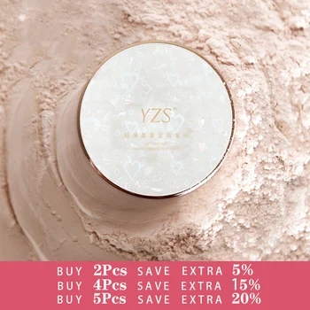 YZS Face Loose Powder with Puff Mineral Waterproof Matte Setting Powder Finish Makeup Oil-control Professional Cosmetics for Wom 1