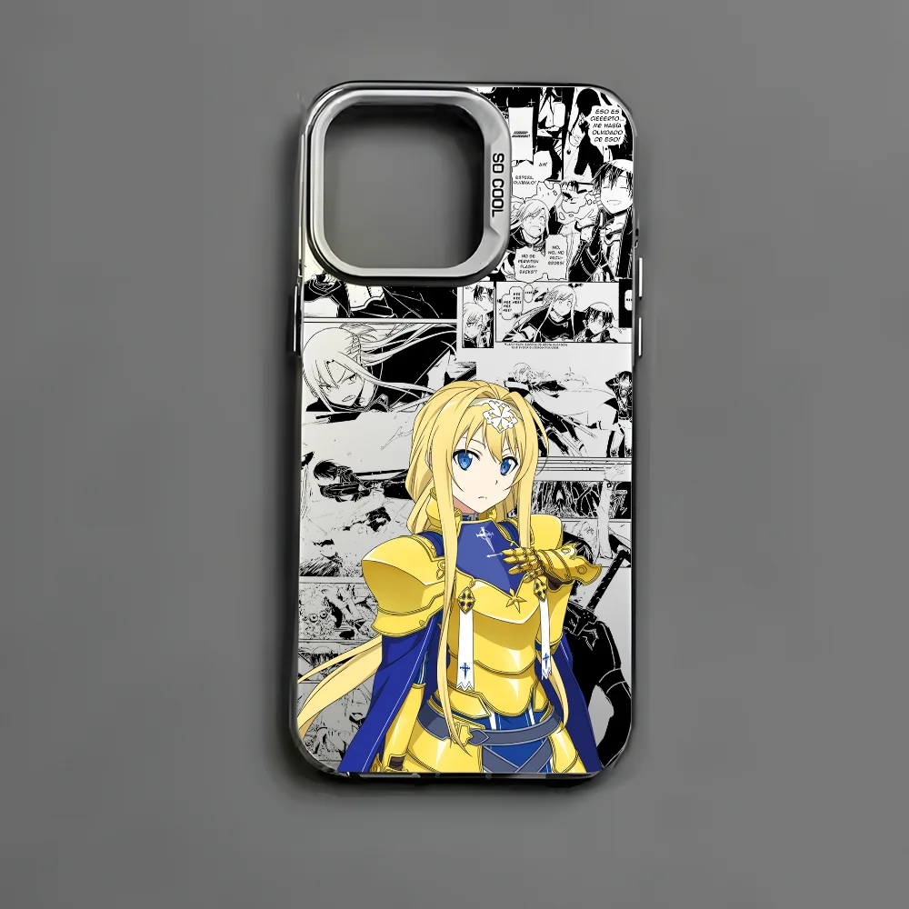 Чехол для телефона Аниме Сао А-Алиса Зубберг iPhone 16 15 14 13 12 11 Pro Max черный матовый