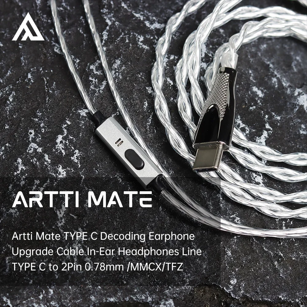 

ARTTI MATE HIFI IEMs Earphone Upgrade Cable TYPE C Connector Decoding Monitor Detachable TYPE C To 0.78 2pin/QDC/MMCX