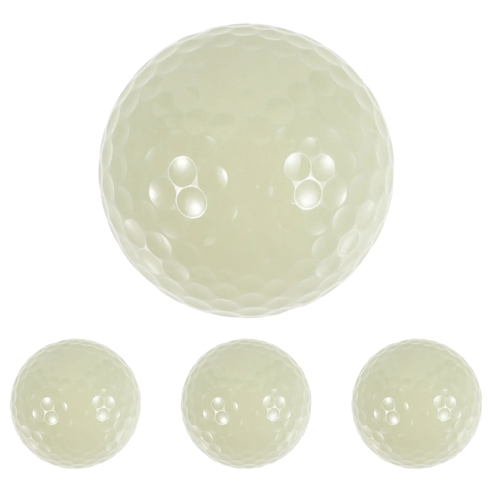 

4pcs Glow In The Dark Golf Balls Reusable Golf Training Balls Smooth Fluorescent Golf Balls