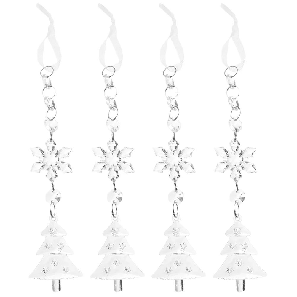 

Acrylic Snowflake Simulation Ice Pendants Christmas Tree Hanging Ornament New Year Decorations Navidad