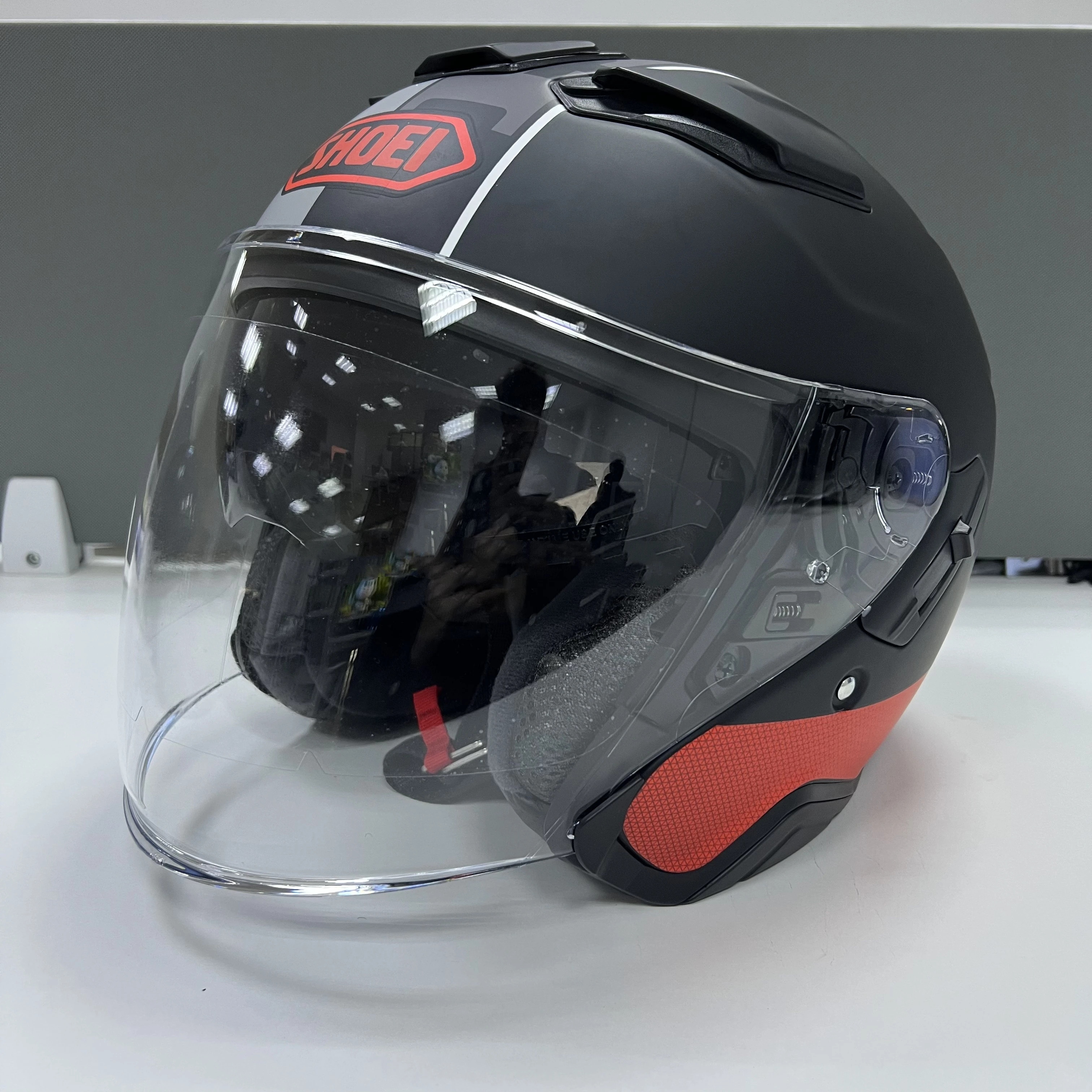 

Открытое лицо J-круиз II TC-7 красный мотоциклетный шлем для езды на мотокроссе гоночный мотоциклетный шлем