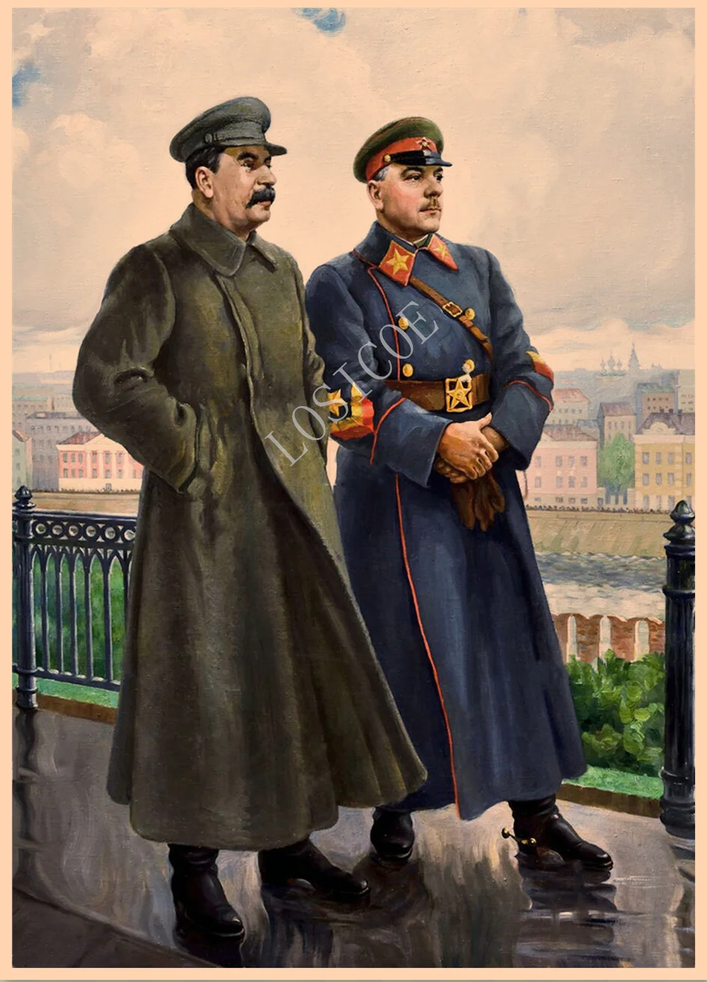 

Stalin and Voroshilov in The Kremlin Posters Wall Art Vintage Kraft Paper Print Art Painting Soviet Union CCCP USSR Wallpaper