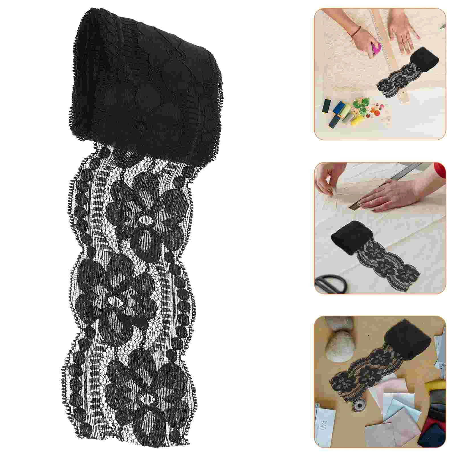 

Lace Trim Sewing Fabric Ribbon Diy Black Decorativewide Material Dress Handcrafted Making Craft Clothing Decoration Decor