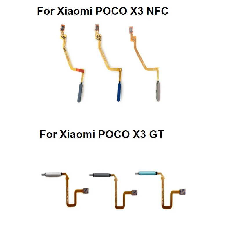

Original For Xiaomi POCO X3 Home Button Fingerprint Scanner Touch ID Menu Return Key Sensor Flex Cable NFC GT