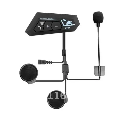 Bluetooth-гарнитура BT22 для мотоциклетного шлема водостойкая BT 5 0 + EDR