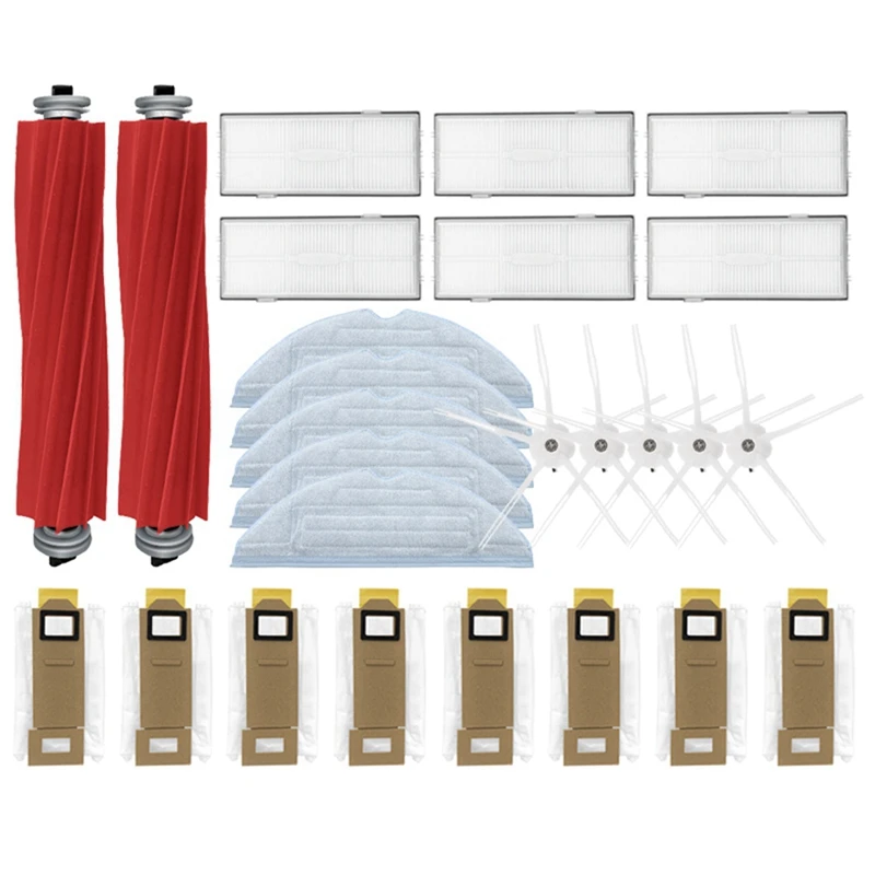 

Аксессуары для пылесоса Xiaomi Roborock T7S, T7SPULS, S7, основная щетка, боковая Hepa-фильтр, Швабра, мешок для пыли, запасные части