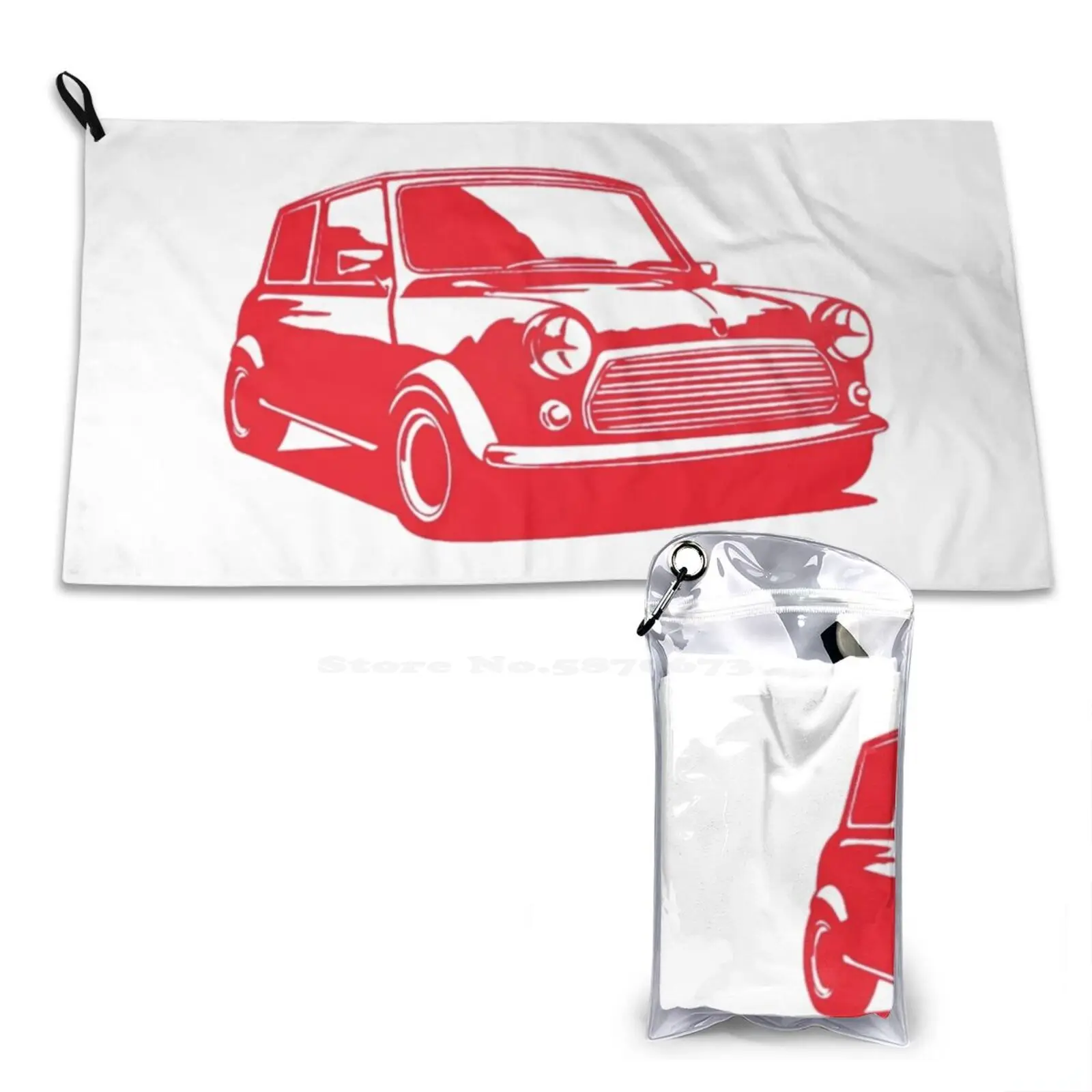 Мягкие спортивные полотенца Austin Mini с красным узором на заказ для дома и улицы Cooper