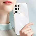 Мягкий силиконовый чехол с покрытием для Samsung Galaxy S21 S22 Ultra S20 FE S10 Plus S21Ultra S20FE A52S A52 A72, чехол с полной защитой