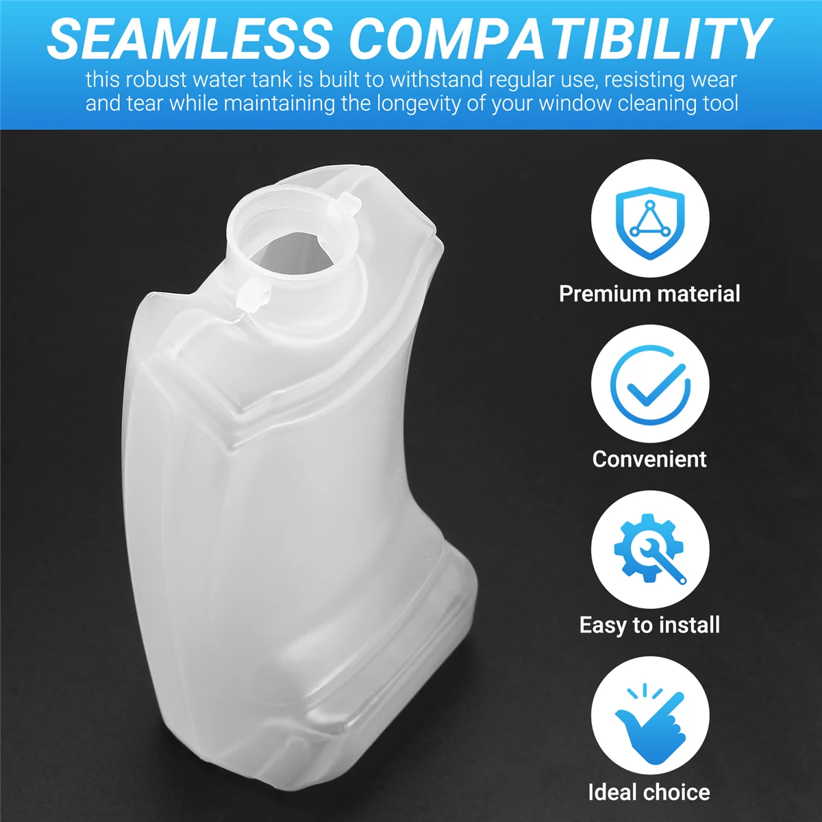 For Karcher WV1 Window Vacuum Cleaner Replacement Water Tank 4.633-122.0 for Spare Parts