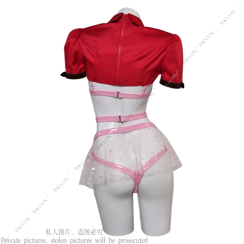 Tifa Lockhart Aerith Gainsborough Aeris FINAL Cos Game FANTASY Косплей Костюм Парик Летние купальники Fanart