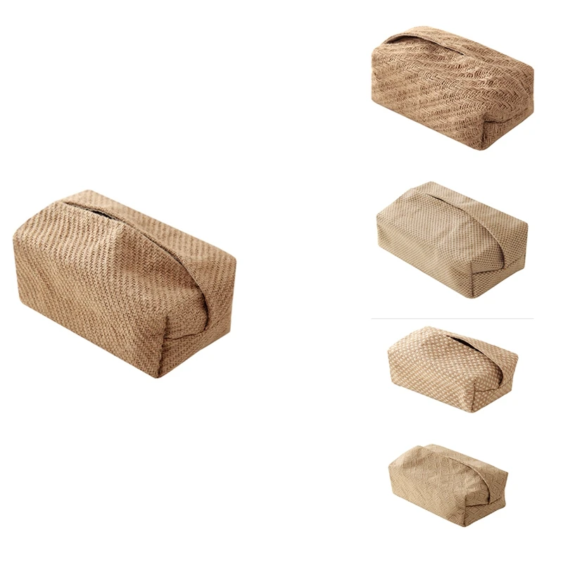 

Большая коробка для салфеток из хлопка и льна, простой бумажный ящик, чехол для салфеток, Настольный держатель для бумаги для дома, офиса, ав...