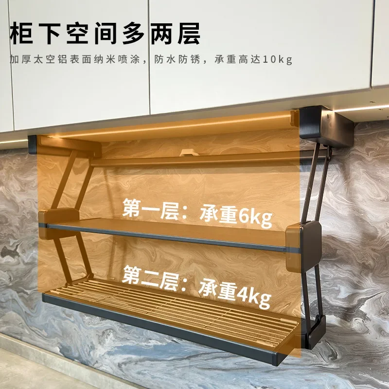 wysuwana w kuchni składane półki szafki przyprawy naczynia przechowywanie do przechowywania kosze podnoszenia hurt