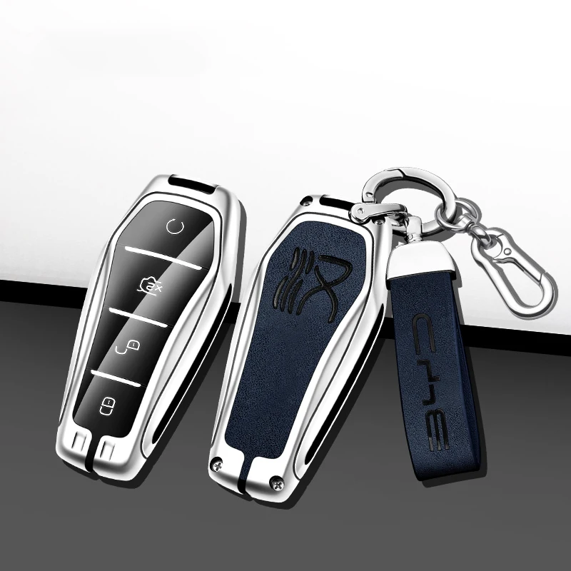 

Auto Styling Key Bag Car Remote Key Full Cover For BYD Han Shell Protection Key Case Holder Keychain Car Interior Accessories