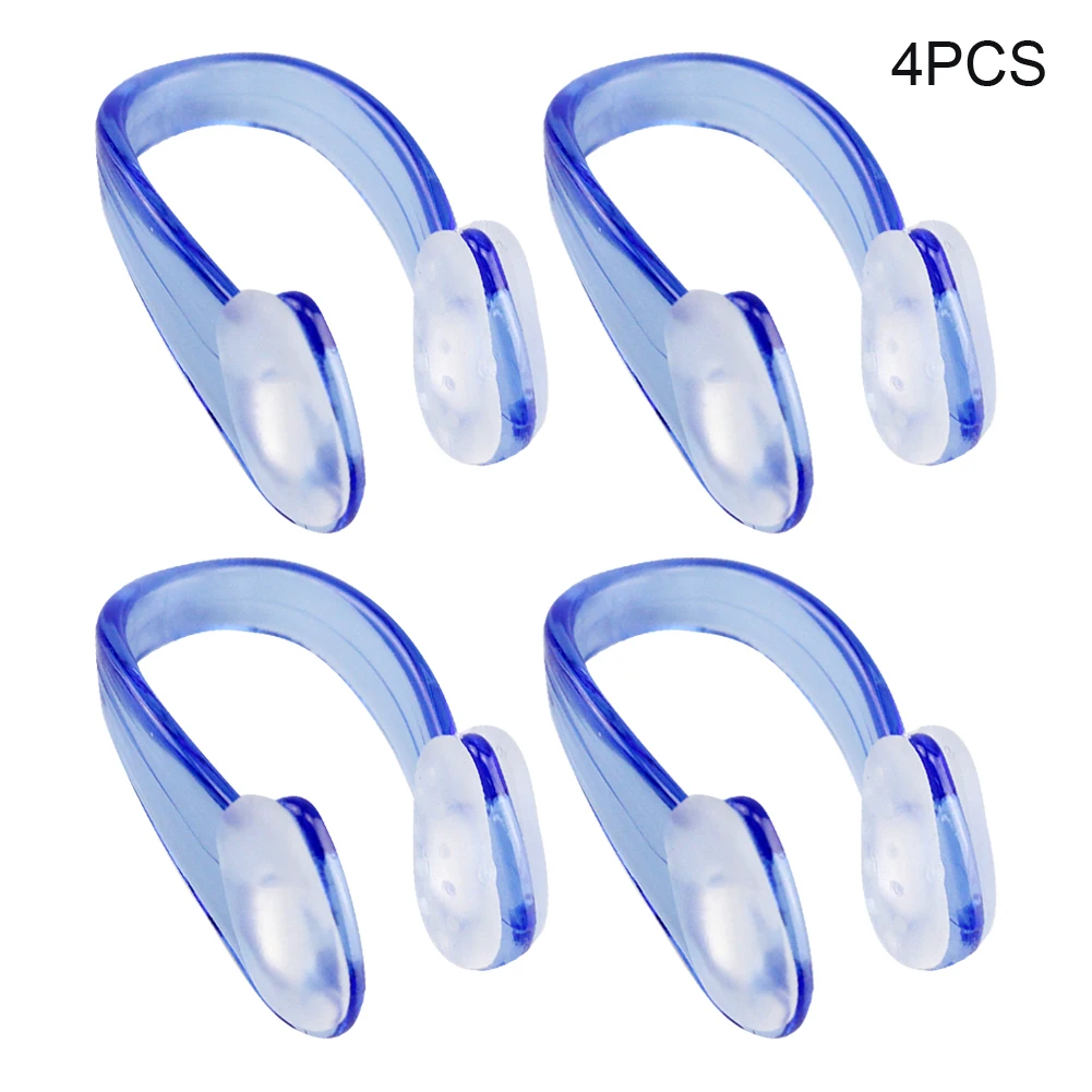 

4pcs Water Sports Practical Protective Gear Adult Children Swimming Nose Clip Portable Non Slip Free Diving Waterproof Training