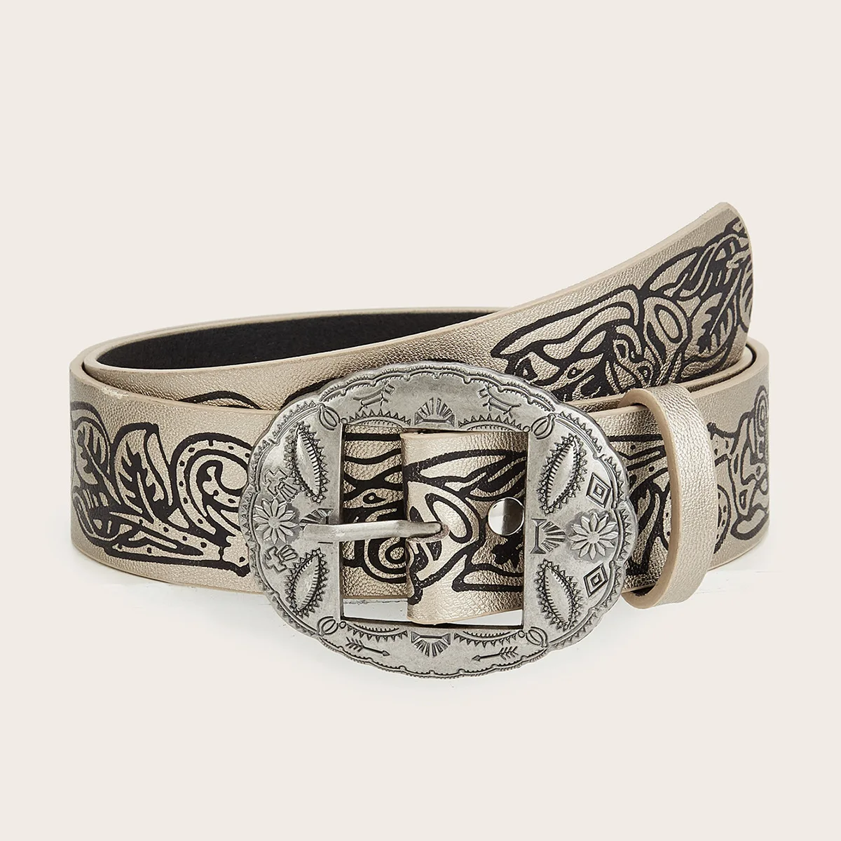 Индивидуальный женский ремень с вышивкой широкая регулируемая пряжка для